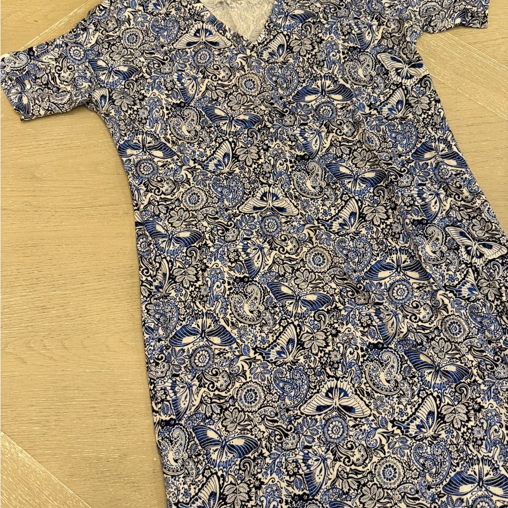 J. Jill Blue and White Patterned Sleep Gown
